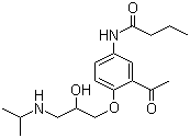 structure of CAS# 37517-30-9, 醋丁洛尔