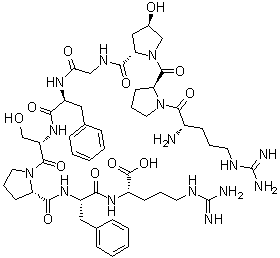 structure of CAS# 37642-65-2, 3-L-(反式-4-羟基脯氨酸)-血管舒缓激肽