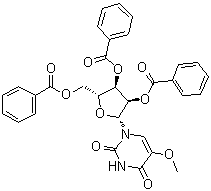 structure of CAS# 37805-86-0, 5-Methoxyuridine 2',3',5'-tribenzoate