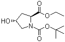structure of CAS# 37813-30-2, 1-叔丁氧羰基-4R-羟基-L-脯氨酸乙酯