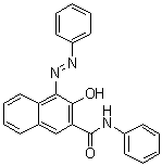 structure of CAS# 3789-75-1, 3-羟基-N-苯基-4-(2-苯基偶氮)-2-萘甲酰胺