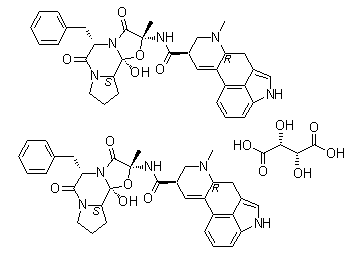 structure of CAS# 379-79-3, 酒石酸麦角胺