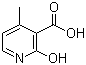structure of CAS# 38076-81-2, 2-Hydroxy-4-methylpyridine-3-carboxylic acid