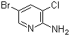 structure of CAS# 38185-55-6, 5-溴-3-氯吡啶-2-胺