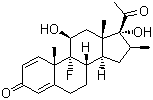 CAS # 382-67-2, Desoximetasone, 21-Desoxybetamethasone, 9-Fluoro-11b,21-dihydroxy-16a-methylpregna-1,4-diene-3,20-dione