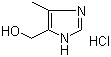 CAS # 38585-62-5, 4-Methyl-5-imidazolemethanol hydrochloride, 4-Hydroxymethyl-5-methylimidazole monohydrochloride, 5-Methyl-4-hydroxymethylimidazole hydrochloride