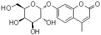 structure of CAS# 38597-12-5, 7-(alpha-D-Galactopyranosyloxy)-4-methyl-2H-1-benzopyran-2-one