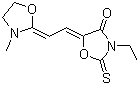 CAS # 38632-51-8, 3-Ethyl-5-[2-(3-methyloxazolidin-2-ylidene)ethylidene]-2-thioxooxazolidin-4-one