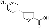 structure of CAS# 386715-46-4, 4-(4-氯苯基)-2-噻吩羧酸