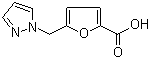 structure of CAS# 386736-99-8, 5-(1H-吡唑-1-甲基)-2-糠酸