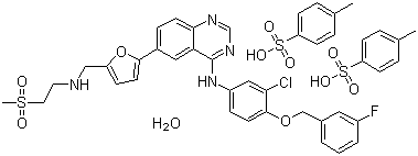 structure of CAS# 388082-78-8, 二对甲苯磺酸拉帕替尼一水合物