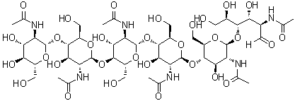 structure of CAS# 38854-46-5, Hexa-N-acetylchitohexaose