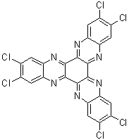 CAS # 389121-44-2, 2,3,8,9,14,15-Hexachlorodiquinoxalino[2,3-a:2',3'-c]phenazine, 2,3,8,9,14,15-Hexachloro-5,6,11,12,17,18-hexaazatrinaphthylene, 3,4,9,10,15,16-Hexachloro-1,6,7,12,13,18-hexaazatrinaphthylene