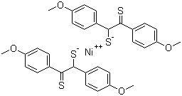structure of CAS# 38951-97-2, 双[4,4'-二甲氧基-alpha,alpha'-二苯乙烯二硫醇(2-)]镍