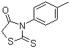 structure of CAS# 3919-81-1, 3-(4-Methylphenyl)-2-thioxo-1,3-thiazolidin-4-one