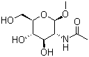 structure of CAS# 3946-01-8, Methyl 2-acetamido-2-deoxy-beta-D-glucopyranoside