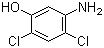 structure of CAS# 39489-79-7, 2,4-二氯-5-氨基苯酚