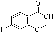 structure of CAS# 395-82-4, 4-Fluoro-2-methoxybenzoic acid