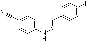 CAS 登录号：395100-12-6, 3-(4-氟苯基)-1H-吲唑-5-甲腈