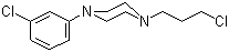 structure of CAS# 39577-43-0, 1-(3-Chlorophenyl)-4-(3-chloropropyl)piperazine