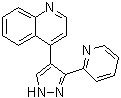 structure of CAS# 396129-53-6, 4-[3-(2-吡啶基)-1H-吡唑-4-基]喹啉