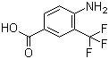 structure of CAS# 400-76-0, 4-Amino-5-trifluoromethylbenzoic acid
