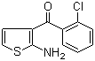 structure of CAS# 40017-58-1, 2-氨基-3-(2-氯苯甲酰基)噻吩
