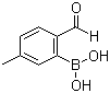 structure of CAS# 40138-17-8, 2-醛基-5-甲基苯硼酸