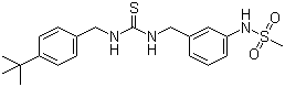 CAS # 401907-65-1, 1-[(4-tert-Butylphenyl)methyl]-3-[[(3-methylsulfonylamino)phenyl]methyl]thiourea, N-[3-[[[[[[4-(1,1-Dimethylethyl)phenyl]methyl]amino]thioxomethyl]amino]methyl]phenyl]methanesulfonamide
