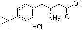 structure of CAS# 401916-47-0, (R)-3-Amino-4-(4-tert-butylphenyl)butyric acid hydrochloride