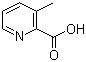 structure of CAS# 4021-07-2, 3-Methylpyridine-2-carboxylic acid