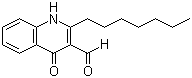 structure of CAS# 402718-53-0, 2-庚基-1,4-二氢-4-氧代-3-喹啉甲醛