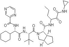 structure of CAS# 402957-28-2, Telaprevir