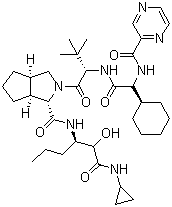CAS 登录号：402959-36-8, (1S,3aR,6aS)-(2S)-2-环己基-N-(2-吡嗪基羰基)甘氨酰-3-甲基-L-缬氨酰-N-[(1S)-1-[2-(环丙基氨基)-1-羟基-2-氧代乙基]丁基]八氢环戊并[c]吡咯-1-甲酰胺
