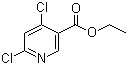 structure of CAS# 40296-46-6, 4,6-二氯烟酸乙酯