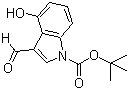 structure of CAS# 404888-00-2, 3-甲酰基-4-羟基吲哚-1-羧酸叔丁酯