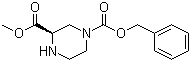 structure of CAS# 405175-79-3, (3R)-1,3-Piperazinedicarboxylic acid 3-methyl 1-(phenylmethyl) ester