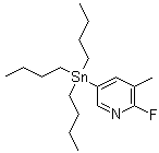 structure of CAS# 405556-98-1, 2-氟-3-甲基-5-(三丁基锡烷基)吡啶