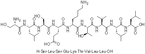 CAS # 405874-47-7, L-Seryl-L-leucyl-L-seryl-L-alpha-glutamyl-L-lysyl-L-threonyl-L-valyl-L-leucyl-L-leucine