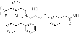 structure of CAS# 405911-09-3, GW 3965 盐酸盐