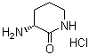 structure of CAS# 406216-02-2, (3R)-3-Amino-2-piperidinone hydrochloride