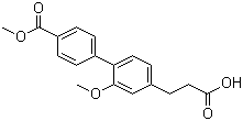 CAS # 406233-39-4, 2-Methoxy-4'-(methoxycarbonyl)-[1,1'-biphenyl]-4-propanoic acid