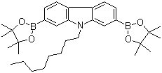 structure of CAS# 406726-92-9, 9-辛基咔唑-2,7-二硼酸二频哪醇酯