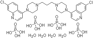 structure of CAS# 4085-31-8, 磷酸哌喹