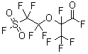 structure of CAS# 4089-57-0, 2,3,3,3-四氟-2-[1,1,2,2-四氟-2-(氟磺酰基)乙氧基]丙酰氟