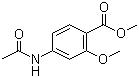 structure of CAS# 4093-29-2, 4-乙酰氨基-2-甲氧基苯甲酸甲酯
