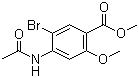 structure of CAS# 4093-34-9, 2-甲氧基-4-乙酰胺基-5-溴苯甲酸甲酯