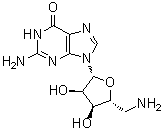 structure of CAS# 4099-84-7, 5'-Amino-5'-deoxyguanosine