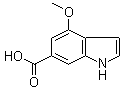 structure of CAS# 40990-53-2, 4-甲氧基-1H-吲哚-6-羧酸