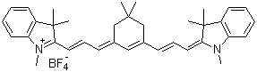 structure of CAS# 410536-44-6, 2-((E)-3-(5,5-二甲基-3-[(E)-3-(1,3,3-三甲基-1,3-二氢-2H-吲哚-2-亚基)-1-丙烯基]-2-环己烯-1-亚基)-1-丙烯基)-1,3,3-三甲基-3H-吲哚鎓四氟硼酸盐